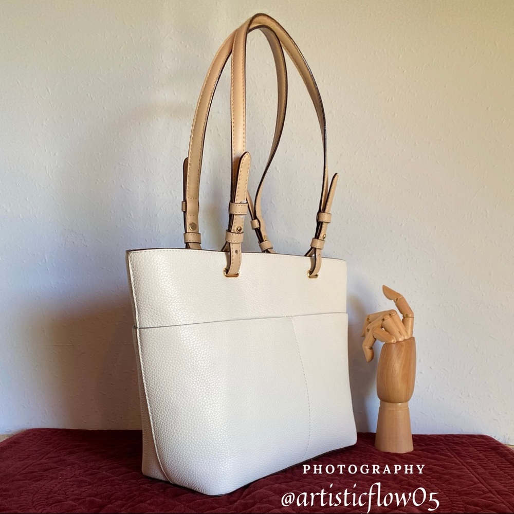 NEW! MK Bedford Medium Top Zip Pocket Leather Tote - Picture 5 of 12